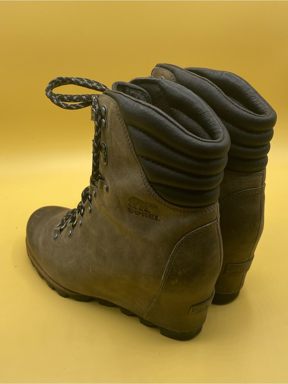 Sorel Women's Brown Lace-Up Leather Outdoor Boots - Picture 3 of 4